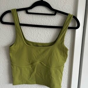 Abercrombie & Fitch Lime Green Corset Cropped Tank